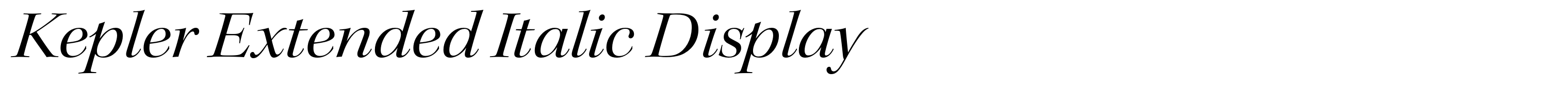 Kepler Extended Italic Display